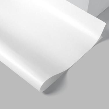 Imagem de Adesivo Vinílico Lavável Branco Fosco Autocolante Envelopamento 20cm x