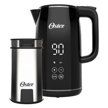 Imagem de Kit Chaleira Digital 1,7L E Moedor De Café Inox Oster