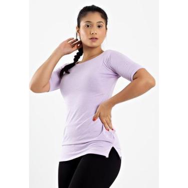 Imagem de Blusa Fitness Lisa Manga Curta Metamorfose Lilás, ROSE, M
