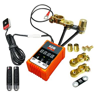 Imagem de Protetor de bateria de carro de 12 V, kit de interruptor de desconexão de tensão de bateria automático inteligente com visor de voltímetro digital LED, controle remoto automático universal,