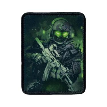 Imagem de Crânio impresso gancho e laço militar tático remendo de moral remendos engraçados, acessórios de aplique para mochilas, coletes, jaquetas, jeans, chapéus