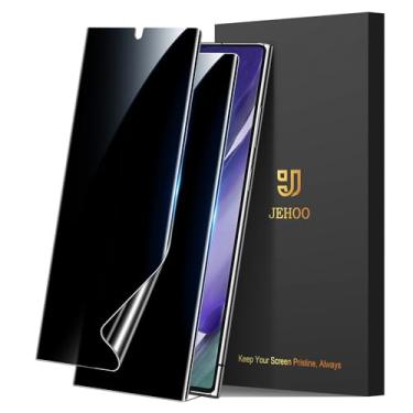 Imagem de JEHOO [Pacote com 2] Protetor de tela de privacidade para Samsung Galaxy Note 20 Ultra, filme TPU flexível, desbloqueio de impressão digital, resistente a arranhões, fácil instalação, compatível com