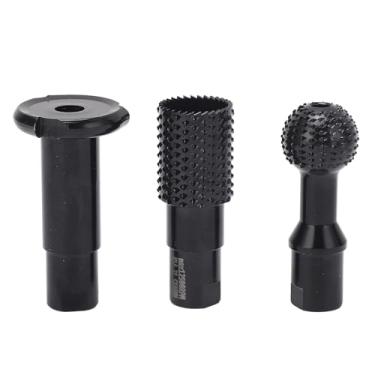 Imagem de 3Pcs Rotary Burr Set Premium Hard Alloy Steel Wood Carving Burrs com dentes de carboneto sólido para 115 125 Angle Grinder Woodworking Sculpting Moagem Polimento