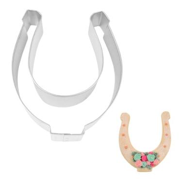 Imagem de Cortador de biscoito R&M Ferradura de 12,7 cm em aço estanhado durável, econômico