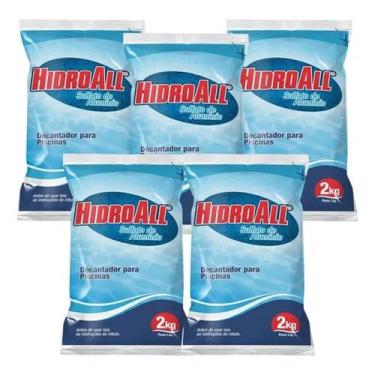 Imagem de Kit 5 sulfato de aluminio hidroall 2kg