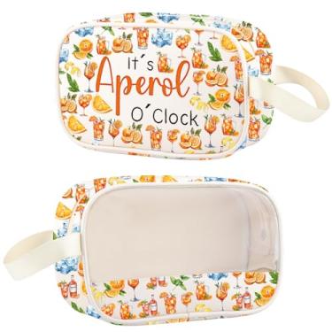 Imagem de JNIAP Aperol Spritz Clear Makeup Bag Aperol Spritz Lover Gift Italian Aperol Spritz Cosmetic Bag It's Aperol O'clock Zipper Bag, Aperol cmb, Bolsa cosmética