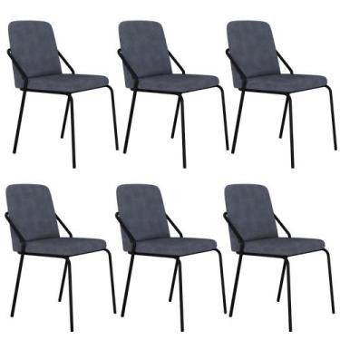 Imagem de Cadeira Fixa Estofada Bloom C/06 Un. - Compace Decor