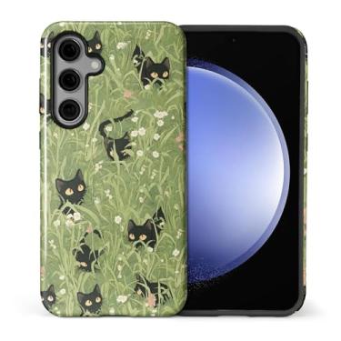 Imagem de ilikediy Capa para Samsung Galaxy S23 FE, HL2 Grass Cat Hybrid 2 camadas rígidas, capa protetora de silicone com design