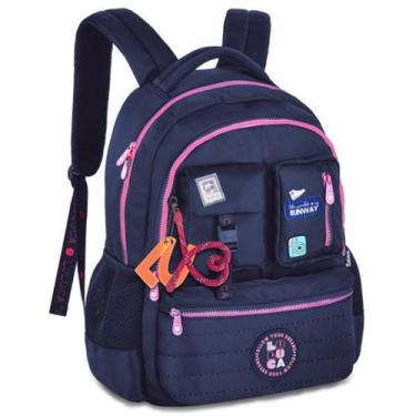 Imagem de Mochila de Costas Juvenil em Nylon OFICIAL LULUCA LU24636 - CLIO, Azul