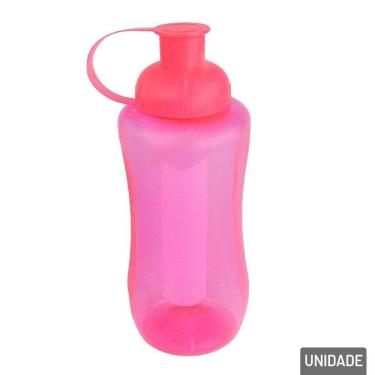 Imagem de Garrafa de Plástico  600ml Squeeze Tubo Gelo Color - Tudo em Caixa