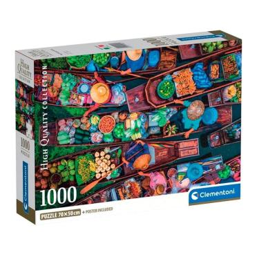 Imagem de Puzzle 1000 Peças Mercado Flutuante - Clementoni 39932