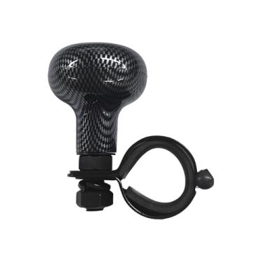 Imagem de Yourkar Maçaneta giratória de volante de madeira para carro, puxador giratório automotivo antiderrapante, botão auxiliar em forma de bola suave para controlar o volante mais fácil, acessórios de carro