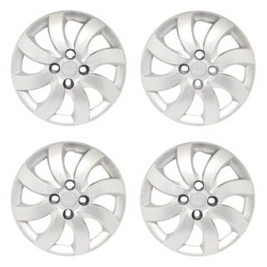 Imagem de Kit 4 Calota Aro 14 Compatível c/Roda Palio Attractive - Prata
