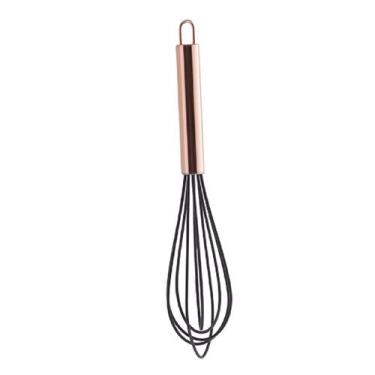Imagem de Batedor Fue Bate Claras De Nylon Com Cabo Inox Rose Gold 26cm - Paramo