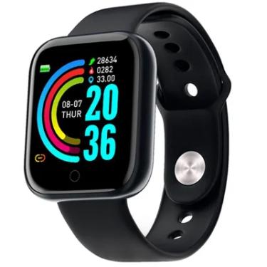 Imagem de Y68 Pro Smartwatch Esportivo Bluetooth Pressão para Android/iOS