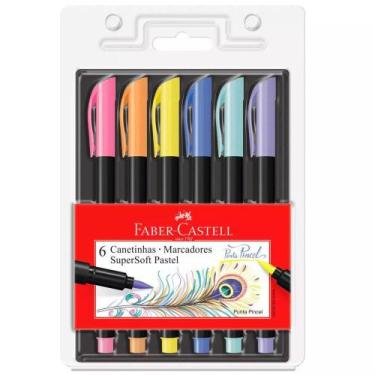Imagem de Caneta Hidrografica 15.0706Tp com 6 Cores Faber Castell