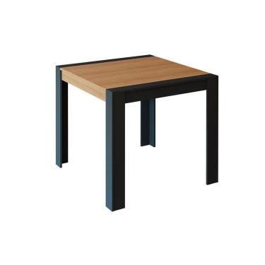 Imagem de Mesa de Sala Jantar Grace c/ Tampo Madeirado 90x90cm Chumbo/Nature - Cimol