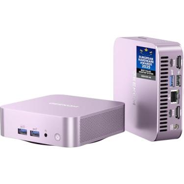 Imagem de GEEKOM Mini PC A6 Aurora Edition com AMD Ryzen 7 6800H, 32GB DDR5 RAM 1TB PCIe 4.0 NVMe SSD, Radeon 680M, Design compacto de alumínio Windows 11 Pro Desktop com USB4/8K UHD/Wi-Fi 6E/SD Slot