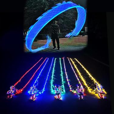 Imagem de Malabarismo Dragon Streamer, Silk Flowy Flinging Dragon Streamer, Blue Dragon Poi Led Dragon Ribbon, Light Up Flowy Dragon Poi Streamer For Night, Chinese Dragon Dance With 3d Rea, 8 m (26 ft)