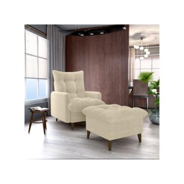 Imagem de Poltrona Decorativa Reclinável com Puff 3 Posições Matrix Montreal, Be