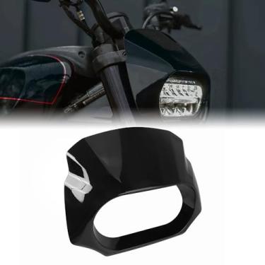 Imagem de WIN-ALL Capa de carenagem de farol frontal preta para Harley Sportster S RH1250S 2021 2019 2022.