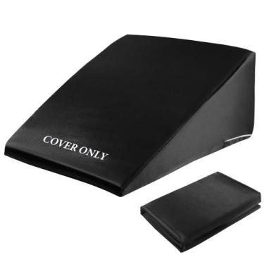 Imagem de Capa de almofada Satin Bed Wedge HOMBYS 24x24x12cm preta