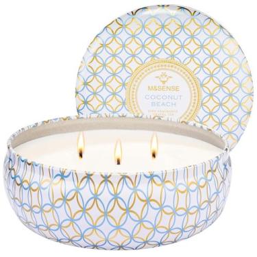 Imagem de Velas perfumadas M&SENSE Coconut Beach 3 Wick Soy Tin 340g
