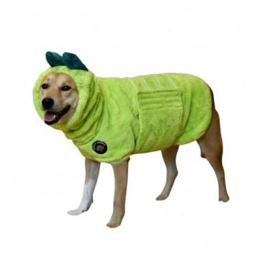 Imagem de DERPYCHAPPY Toalha de banho premium para cães – Roupão de microfibra super absorvente para cães e gatos pequenos, médios e grandes – Toalhas elegantes e aconchegantes de secagem rápida para animais de