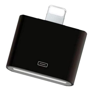 Imagem de rosyclo Adaptador Lightning para 30 pinos, certificado Apple MFi 8 pinos macho para conversor fêmea de 30 pinos, conector de carregamento de iPhone com iPhone 14/13/12/11/X/8/7/6/5/iPad/iPod preto