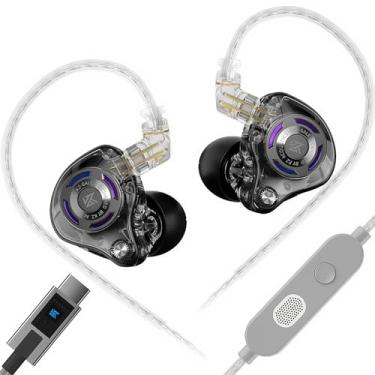 Imagem de Fones de ouvido KZ-Gale – fones de ouvido intra-auriculares com design ergonômico, som estéreo e ajuste confortável para uma experiência de jogo imersiva (versão DSP, preto)