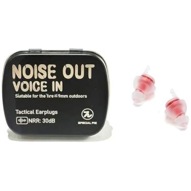 Imagem de Proteção auditiva para área de pistola - Tampões de ouvido para suporte de tiro com tecnologia de filtragem avançada, proteção auditiva para contatores, protetores de ouvido de tiro (vermelho, médio)