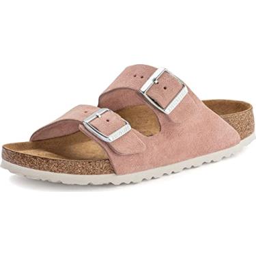 Imagem de Birkenstock Sandália feminina Arizona com palmilha macia - largura estreita rosa argila 38 M