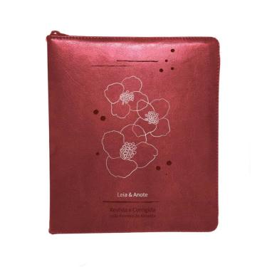 Imagem de Bíblia Leia e Anote - RC - Zíper - Capa Luxo Vinho