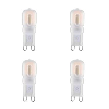 Imagem de TAODAN 4 peças lâmpada G9 5W halogêneo T4 3000K branco quente 120V base G9 iluminação 360 graus iluminação doméstica adequada para lâmpada de mesa lâmpada de chão lâmpada de cristal