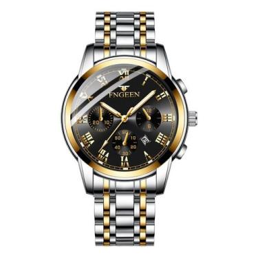 Imagem de Relógio Glow-in-the-Dark Calendar Business Steel Strap Men - J-One