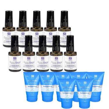 Imagem de Kit 10 Ônico Blend 10ml Pincel + 7 Creme Nutri Derm 100gr - RHR Cosmét