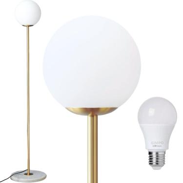 Imagem de Luminária Poste Piso 169Cm Jabuticaba Mármore Globo Gimpo