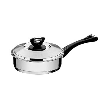 Imagem de Frigideira Fundo Triplo com Tampa Cabo de Baquelite, Tramontina, Solar 62720240, Inox, dimetro de 24 cm, 3.3 L