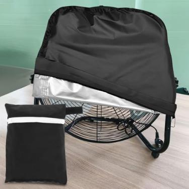 Imagem de Capa de ventilador industrial, capa protetora de ventilador elétrico, capa resistente à prova d'água e à prova de poeira, capas de ventilador internas e externas adequadas para ventiladores de 45 a 61