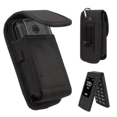 Imagem de Covthch Compatível com Plum Flipper 4G/Hotpepper Tabasco/Sunbeam F1 Pro/Sunbeam F1 Horizon, capa de telefone com clipe de metal para Sharp Aquos K3/Schok Classic/Blu Tank Flip/CAT S22 Flip