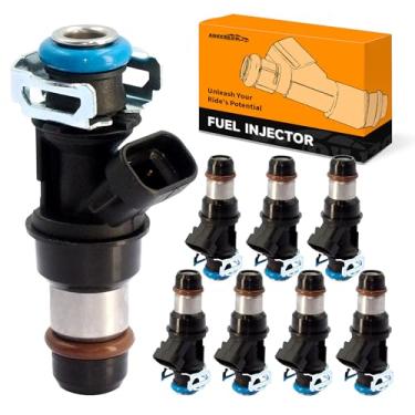 Imagem de ADEERLUO Injetores de combustível 8 peças aptos para Chevy Silverado 1500 2500 HD 3500 Tahoe para-GMC Sierra Yukon para-Cadillac Escalade para-Buick Rainer 4.8L 5.3L 6.0L 2001-2007, 17113553 FJ315
