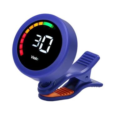 Imagem de Luwecf Afinador de Guitarra, Acessórios para Guitarra, Rotação de 360°, Versátil, Rápido E Preciso, Afinação, Banjo, Iniciante, Violino, Baixo, Azul