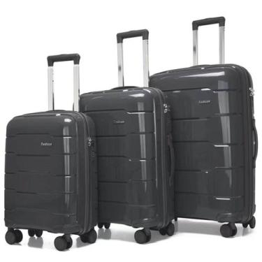 Imagem de Kit de Mala de Viagem Bordo, Média e Grande com Zíper Duplo - Linha La