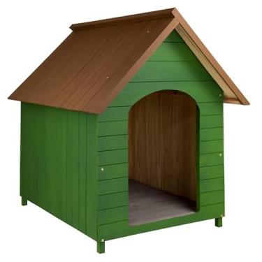 Imagem de Casa Casinha De Cachorro em Madeira Pintada Extra Gigante N7 (Verde)