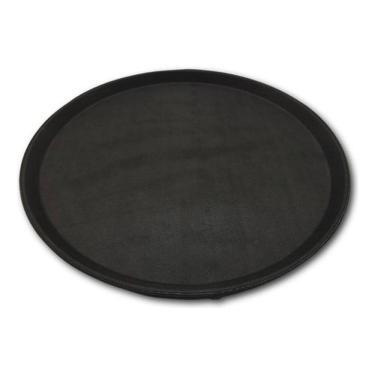 Imagem de Bandeja Redonda Antiderrapante 35 Cm Para Garçom Preta