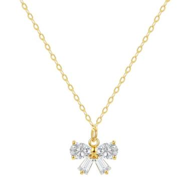 Imagem de Starain Colares femininos de girassol banhado a ouro 14 K com pingente de girassol giratório, colares fofos e divertidos, 45,7 cm, 18 inch, Latão, Zircônia cúbica