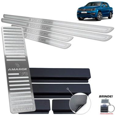 Imagem de Descanso Soleira Amarok V6 Extreme 18 21 Prata Alto Relevo