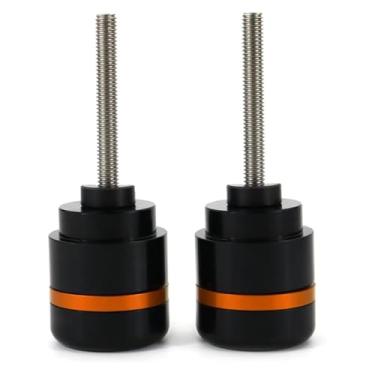 Imagem de BYYINGSUS Tampões de tampa de extremidade de barra compatíveis com CBR1100XX VFR800 VFR1200F VTR1000 RC51 CB1000R CB300R CB125R CB650F NC750S (Estilo B Laranja)