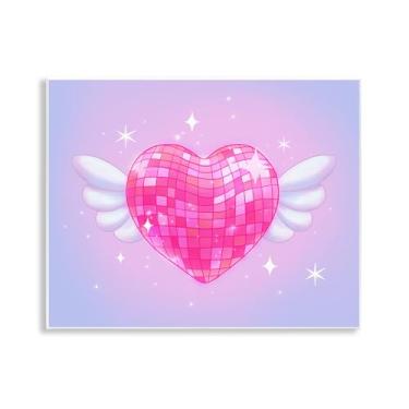 Imagem de Stupell Industries Disco Heart with Wings Wall Plaque Art, design por Stephanie Sanchez, 28 x 35 cm
