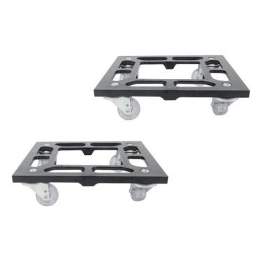 Imagem de Kit Com 2 Suportes Para Vaso 25cm Quadrado Com Rodinhas - Tecnofusi, P